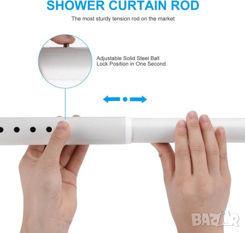 KINLO Телескопичен душ рафт Телескопичен ъглов рафт от неръждаема стомана, снимка 5 - Други стоки за дома - 39960268