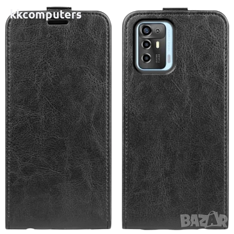 ZTE Blade A72 5G Flip3 Кожен Калъф и Протектор, снимка 3 - Калъфи, кейсове - 51434091