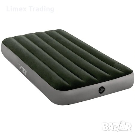 Надуваем матрак Intex Downy AirBed, Вградена помпа, 99x191x25 см, снимка 1