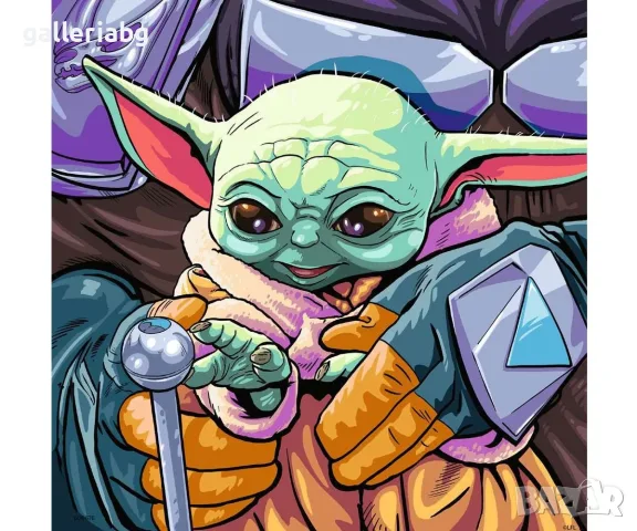 3 пъзела Ravensburger The Mandalorian – Бебе Йода, 3×49 части, снимка 2 - Игри и пъзели - 55983942