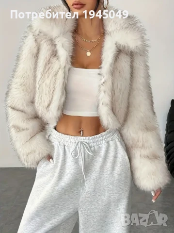 Късо Палто/Кожух от Изкуствен Косъм (С-М размер)