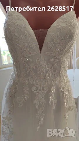 Нова булчинска рокля размер 38 S, снимка 2 - Рокли - 51027366