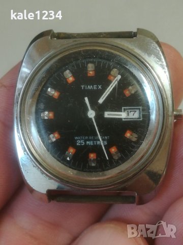 Мъжки часовник TIMEX. Vintage watch. Ретро модел. Механичен механизъм , снимка 8 - Мъжки - 40587776