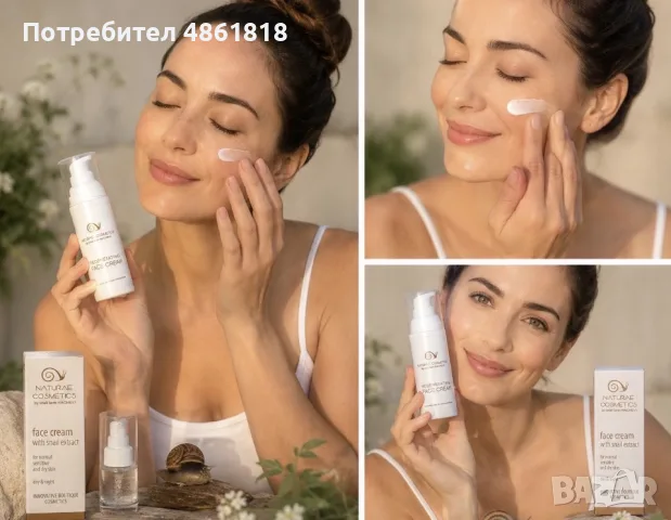 Крем за лице с екстракт от охлюви, снимка 3 - Козметика за лице - 55770240