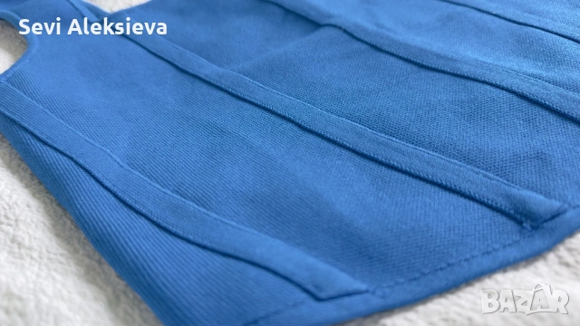 Дамски син корсет / топ – размер S (без етикет), снимка 2 - Корсети, бюстиета, топове - 53174534