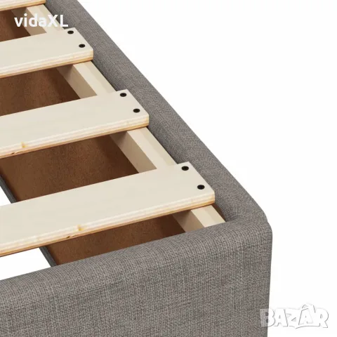 vidaXL Рамка за легло без матрак, таупе, 140x200 см плат, снимка 7 - Спални и легла - 56146957