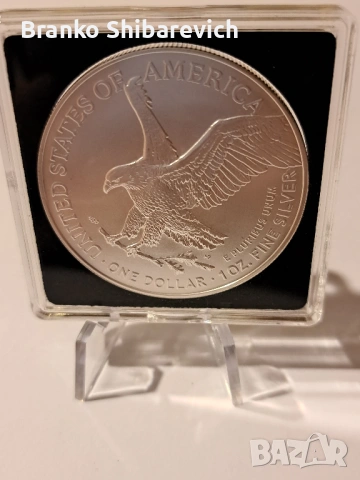 Сребърна монета American Silver Eagle 2024- Notre DameRebirth Edition , mintage 100, снимка 2 - Нумизматика и бонистика - 53992032