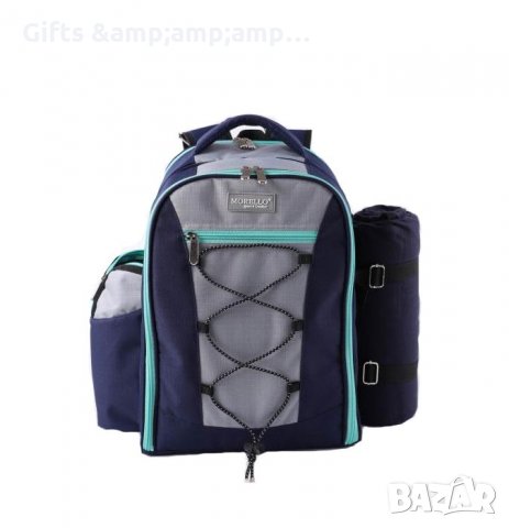 Раница за пикник с прибори за хранене и сервиране за 4 души, снимка 1