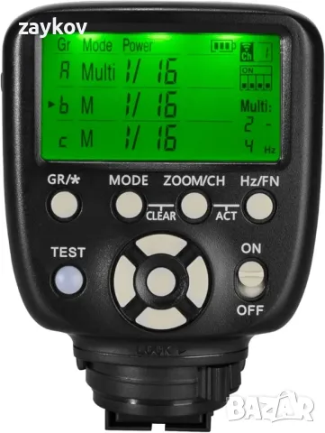 YONGNUO Надградено YN560-TX II дистанционно управление за задействане на LCD светкавица за Canon, снимка 3 - Светкавици, студийно осветление - 48914438