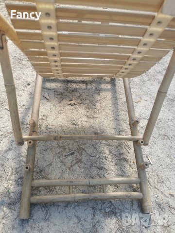 Бамбуков шезлонг със стол за крака , снимка 11 - Градински мебели, декорация  - 42770081