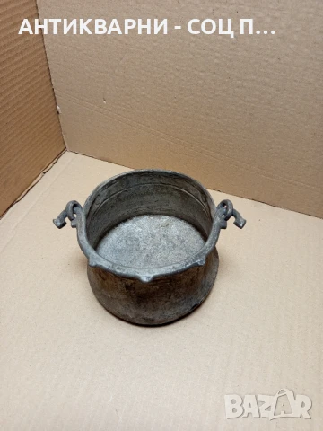 Старо Ръчно Ковано Малко Медно Менче Котле 1.5лт., снимка 3 - Антикварни и старинни предмети - 51302462