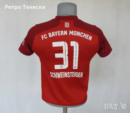 Тениска Bayern Munich — Домакински (Bastian Schweinsteiger #31) adidas — Деца размер M Червено