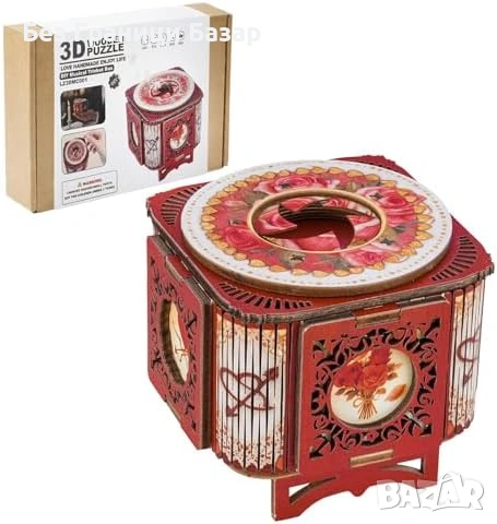 Нова Механична музикална кутия 3D пъзел подарък за жена декорация дом