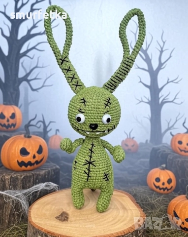 Плетена играчка зомби заек