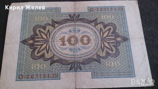 Банкнота 100 райх марки 1920година - 14582, снимка 7 - Нумизматика и бонистика - 29078540