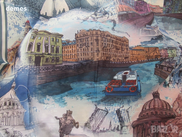 Красив шал от бамбукова коприна от Санкт Петербург, Русия, снимка 7 - Шалове - 52259868