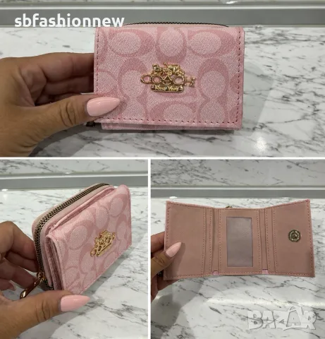 Coach мини розово портмоне