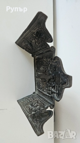 Стара Бронзова икона, снимка 10 - Други ценни предмети - 52611909