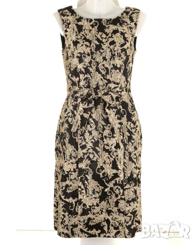 Черна елегантна рокля със златиста бродерия марка Fever Occasion  - M