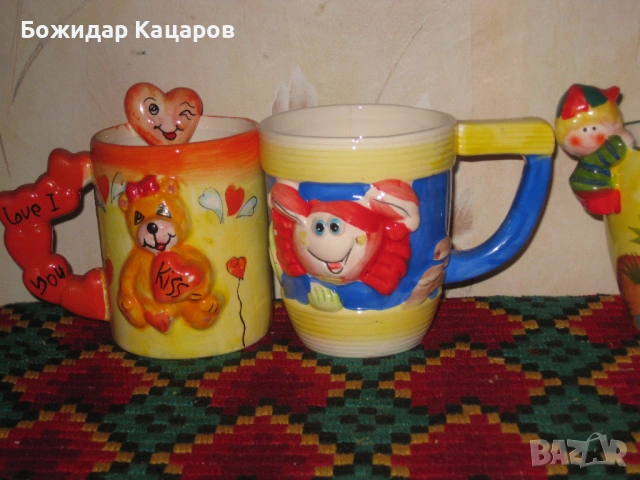 Шест закачливи чаши, кафе или чай. Вкусна чаша- подарък. Цена- 13 евро, общо. Пращам по куриер. За С, снимка 2 - Сервизи - 53960326