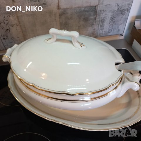 Супник -Порцелан-BAVARIA-SCUMANN-1918г, снимка 2 - Антикварни и старинни предмети - 39539221