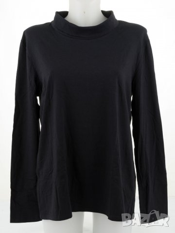 Дамска черна поло блуза марка Kabelle - 2XL, снимка 2 - Блузи с дълъг ръкав и пуловери - 37774827