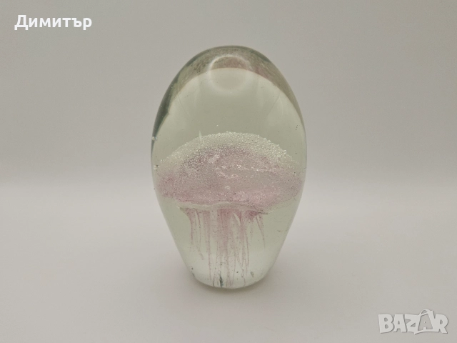 Красива стъклена статуетка медуза декор дом вкъщи украса