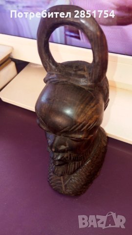 Стара африканска фигурка от абаносово дърво, снимка 5 - Антикварни и старинни предмети - 31891574