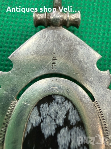 Сребърен медальон №7706 , снимка 4 - Колиета, медальони, синджири - 52719799