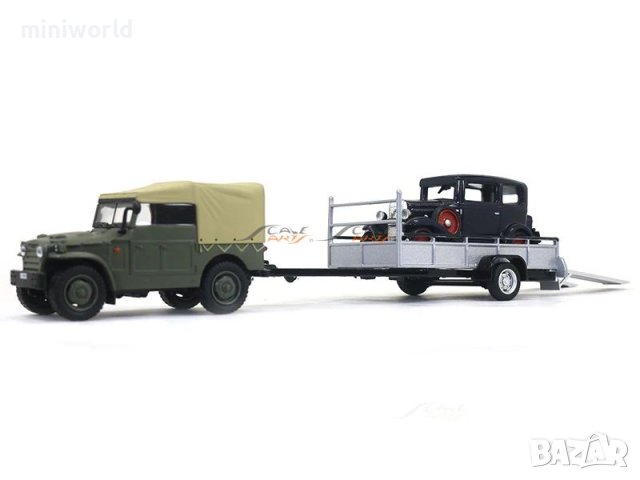 Auto Transporter trailer ремарке за кола - мащаб 1:43 на Cararama моделът е нов в кутия, снимка 5 - Колекции - 36642304