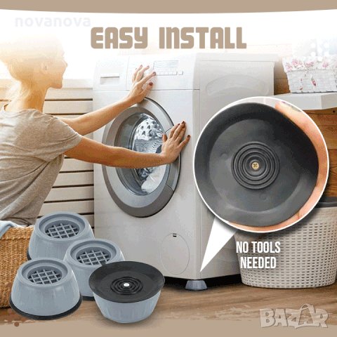 Противоплъзгащи антивибрационни крачета подложки за пералня, снимка 12 - Перални - 35439192