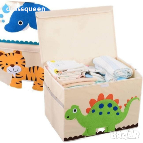 3890  Сгъваема кутия за съхранение на детски играчки с капак, снимка 4 - Други - 44615376