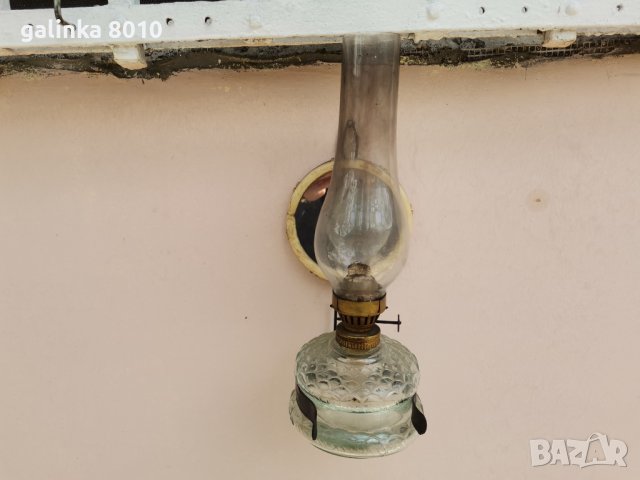 Стара газена лампа, снимка 1 - Антикварни и старинни предмети - 40784146