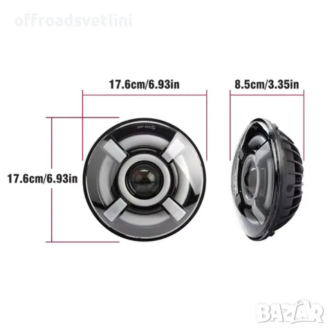 НОВ МОДЕЛ Devil Eye 200W 7 Инч Диодни Фарове Lada Niva Jeep Wrangler, снимка 3 - Аксесоари и консумативи - 47397602