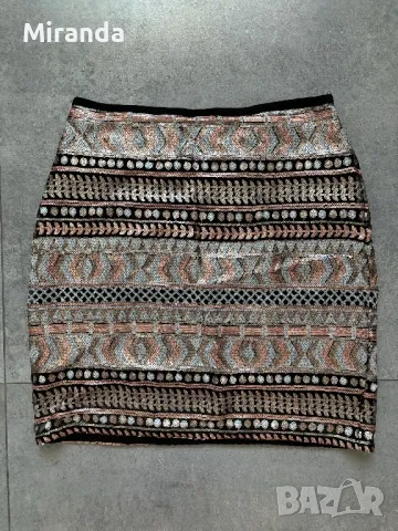 Vero Moda пола с пайети, снимка 4 - Поли - 47426917