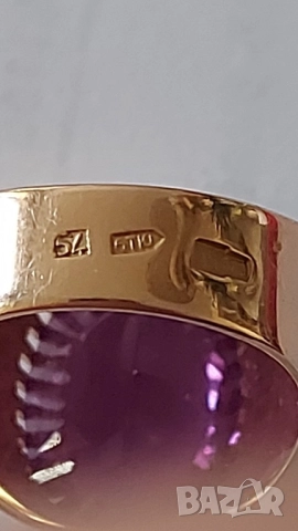 Руски златен пръстен с александрит, снимка 11 - Пръстени - 52621679