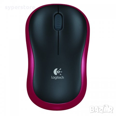 Мишка Безжична Logitech M185 Red Mini 1000dpi Червена Wireless Optical Mouse, снимка 3 - Клавиатури и мишки - 11412676