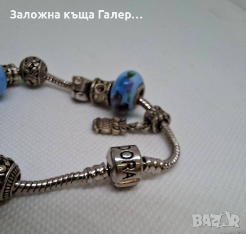 Сребърна гривна с висулки – стилна и впечатляваща, снимка 7 - Гривни - 54216319