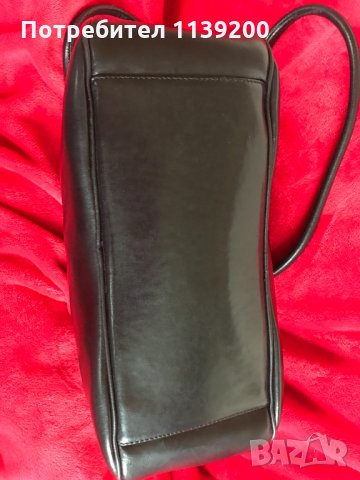 Дамска френска чанта Lancaster Paris полумесец черна естествена кожа, снимка 6 - Чанти - 30854877