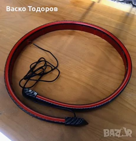 Универсален Карбонов LED Светлина ЛЕД Светещ Трети Стоп Габарит Лента , снимка 4 - Аксесоари и консумативи - 55987999