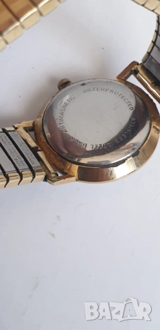 Позлатен мъжки механичен часовник Merit, снимка 6 - Антикварни и старинни предмети - 54126607