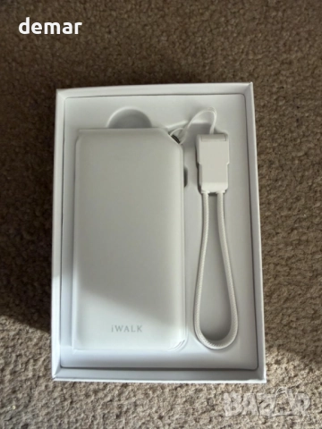 Външна батерия iWALK, ултра малка 10 000 mAh 30 W PD, USB C вход и изход, със стойка, снимка 8 - Външни батерии - 52444866