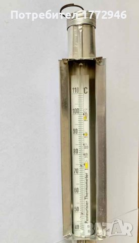Термометър 30-110С пастьоризация GDR, снимка 1 - Други - 36844142