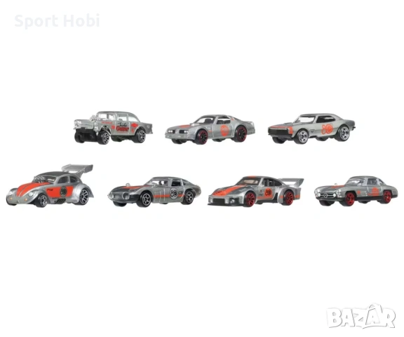 Hot Wheels Silver Series Mattel 80-годишнина - комплект от 7 броя, снимка 2 - Колекции - 52950477