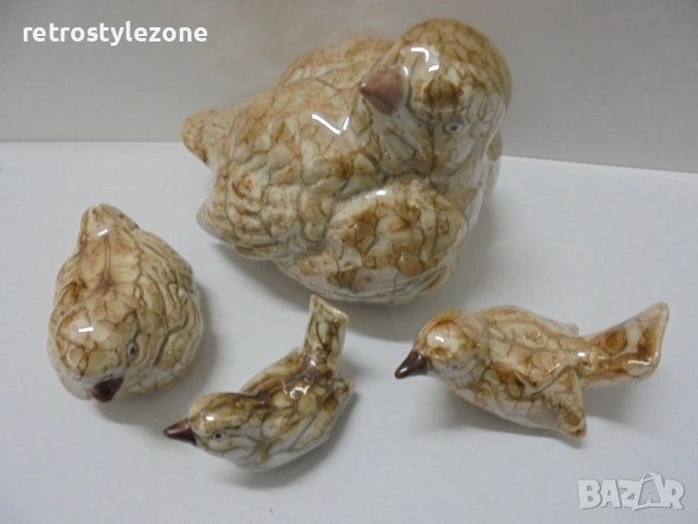 № 8558 Колекционерски комплект стари порцеланови фигурки – птици (1978 г.) , снимка 6 - Други ценни предмети - 54071013