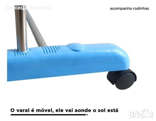 Сгъваем сушилник за дрехи на колелца , снимка 5 - Сушилници - 52580046