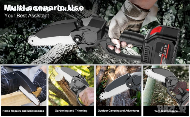 !!! ПРОМОЦИЯ !!! Мини верижен трион с две батерии, аксесоари и куфар за съхранение., снимка 3 - Други инструменти - 53350156