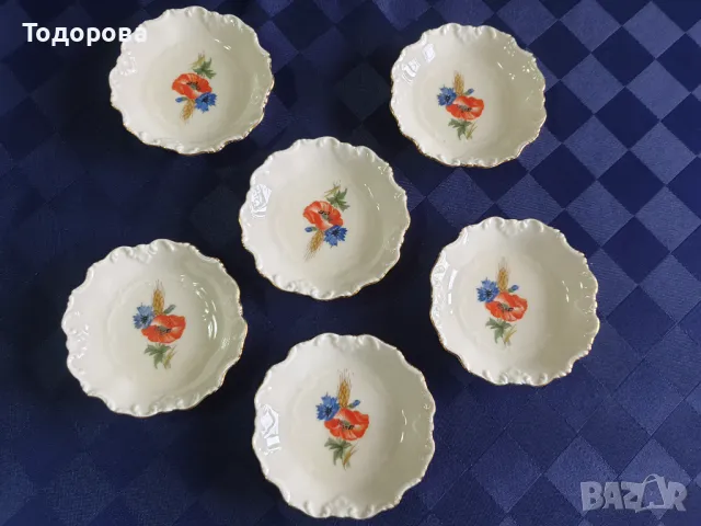 Старинни барокови порцеланови чинийки-Famag Schönwald Bavaria-1927 година, снимка 3 - Сервизи - 47473774