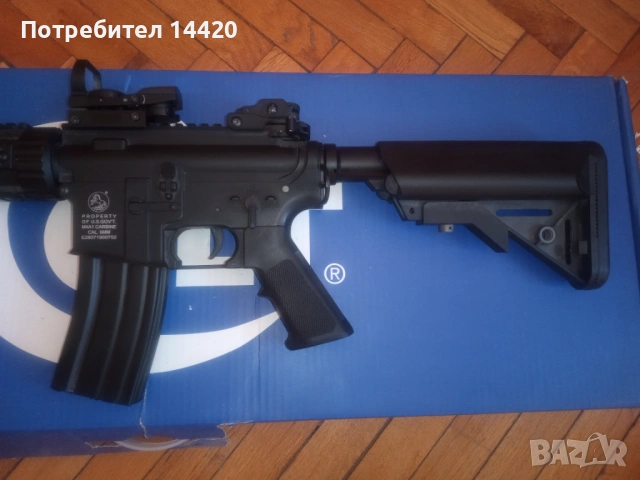 Аерсофт реплика на каеабина Colt M4, снимка 10 - Други игри - 53148411