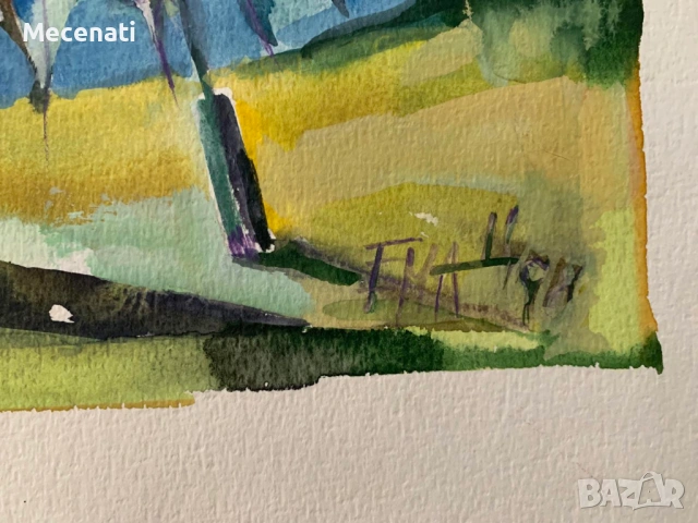 ЕМА ЦОНЕВА акварел/ пейзаж, снимка 9 - Картини - 53112819